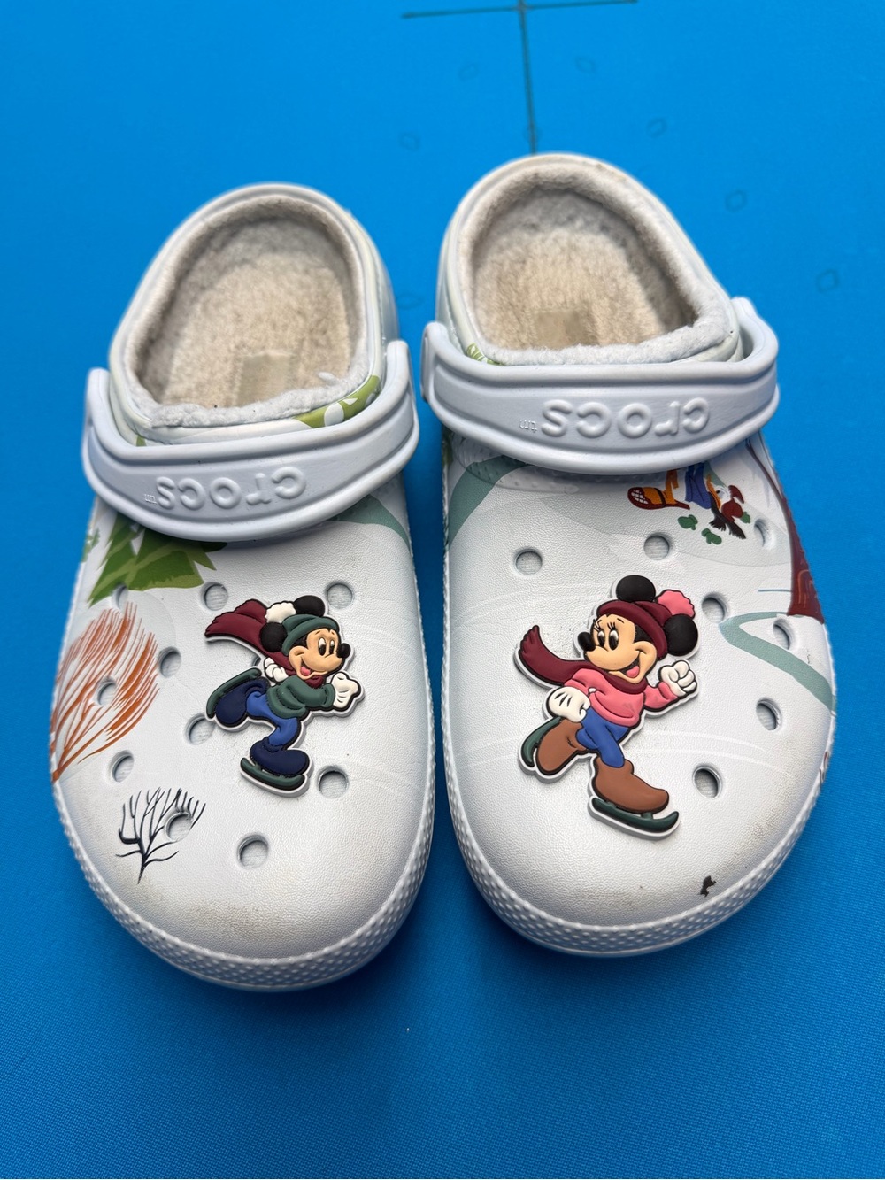 Disney Parks White Mickey & Minnie Winter Clog